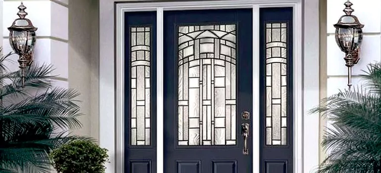 Stained Glass Door Panels in McKellar Island, Ontario