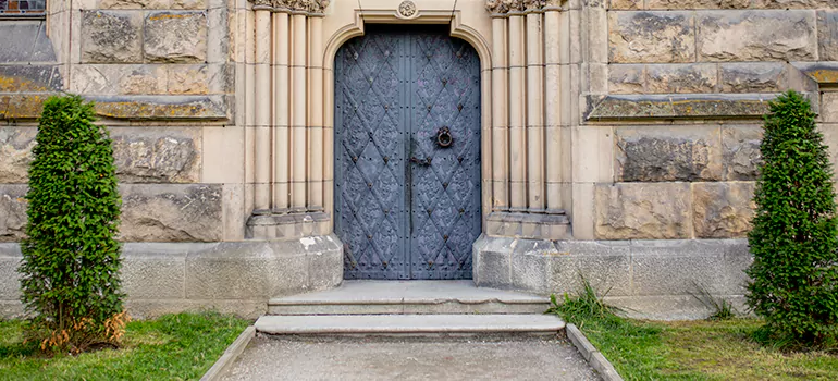 Traditional Double Front Doors in Kivikoski, Ontario