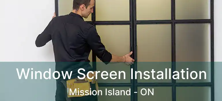  Window Screen Installation Mission Island - ON